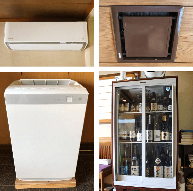 空間除菌対応のエアコン、換気扇、空気清浄機、冷蔵庫